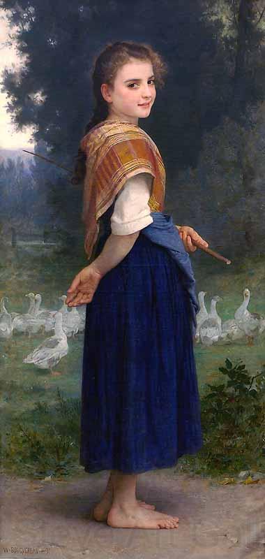 William-Adolphe Bouguereau The Goose Girl France oil painting art